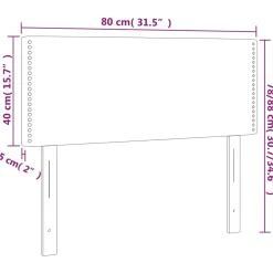 Wezgłowie Brąz 80 cm Tkanina Niski vidaXL