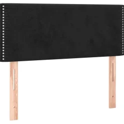 Wezgłowie Czarny 90 cm Aksamit Low vidaXL