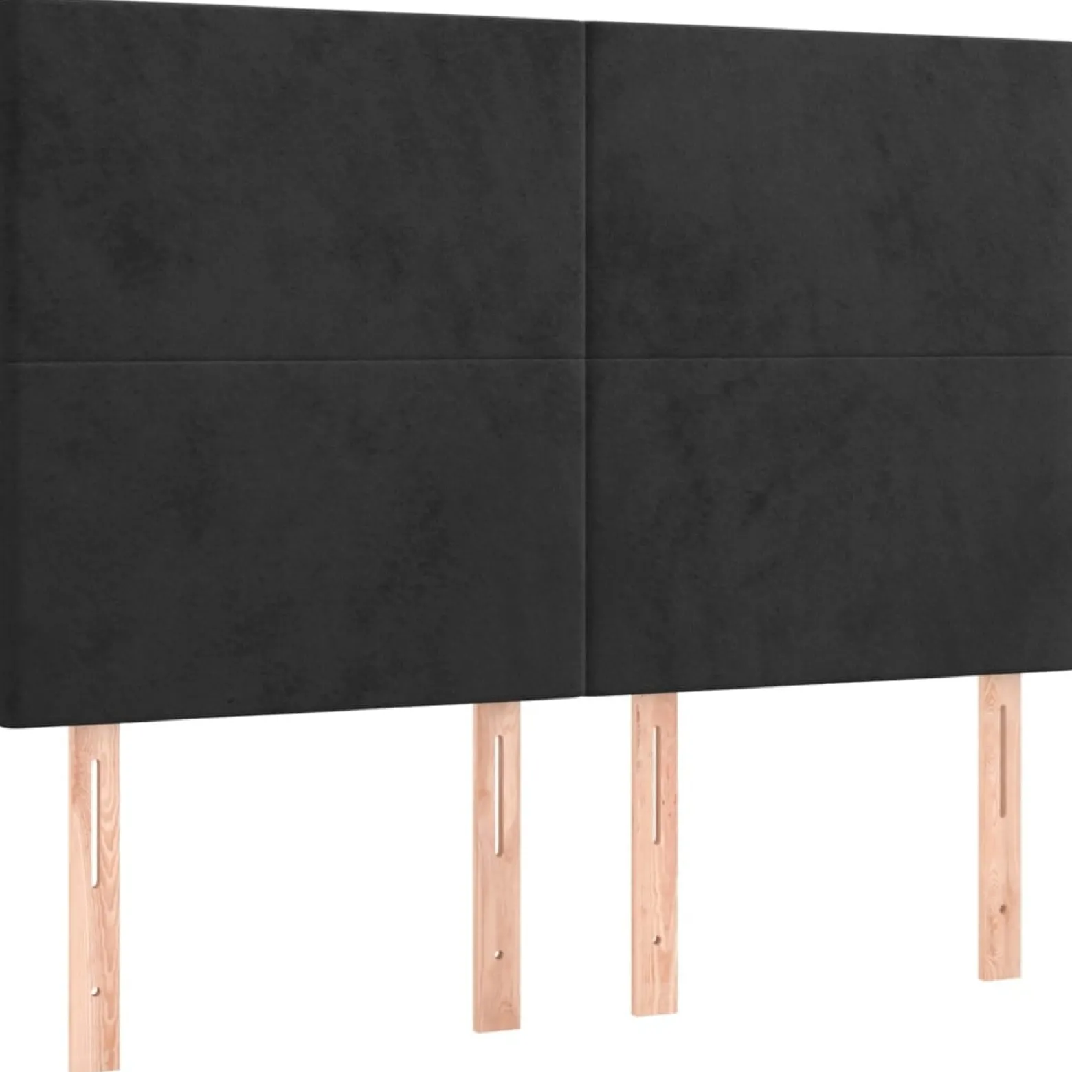Wezgłowie Czarny 144 cm Aksamit Wysoki vidaXL