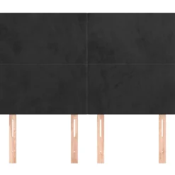 Wezgłowie Czarny 144 cm Aksamit Wysoki vidaXL