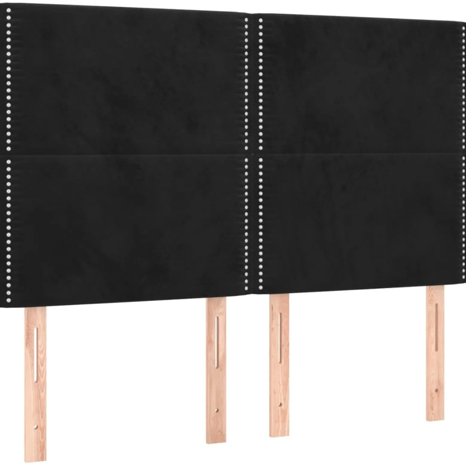 Wezgłowie Czarny 144 cm Aksamit Wysoki vidaXL