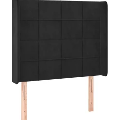 Wezgłowie Czarny 93 x 16 x 118/128 cm Aksamit vidaXL