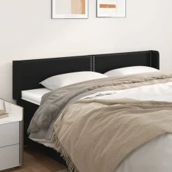 Wezgłowie Czarny 203 x 16 x 78/88 cm Sztuczna skóra vidaXL
