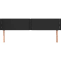 Wezgłowie Czarny 203 x 16 x 78/88 cm Sztuczna skóra vidaXL