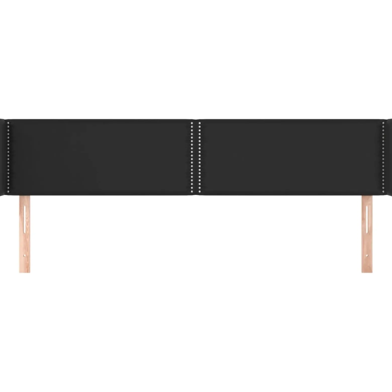 Wezgłowie Czarny 203 x 16 x 78/88 cm Sztuczna skóra vidaXL