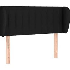 Wezgłowie Czarny 93 x 23 x 78/88 cm Tkanina vidaXL