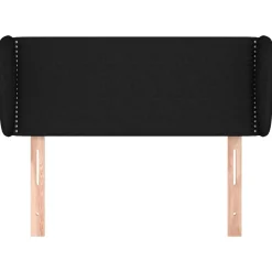 Wezgłowie Czarny 93 x 23 x 78/88 cm Tkanina vidaXL