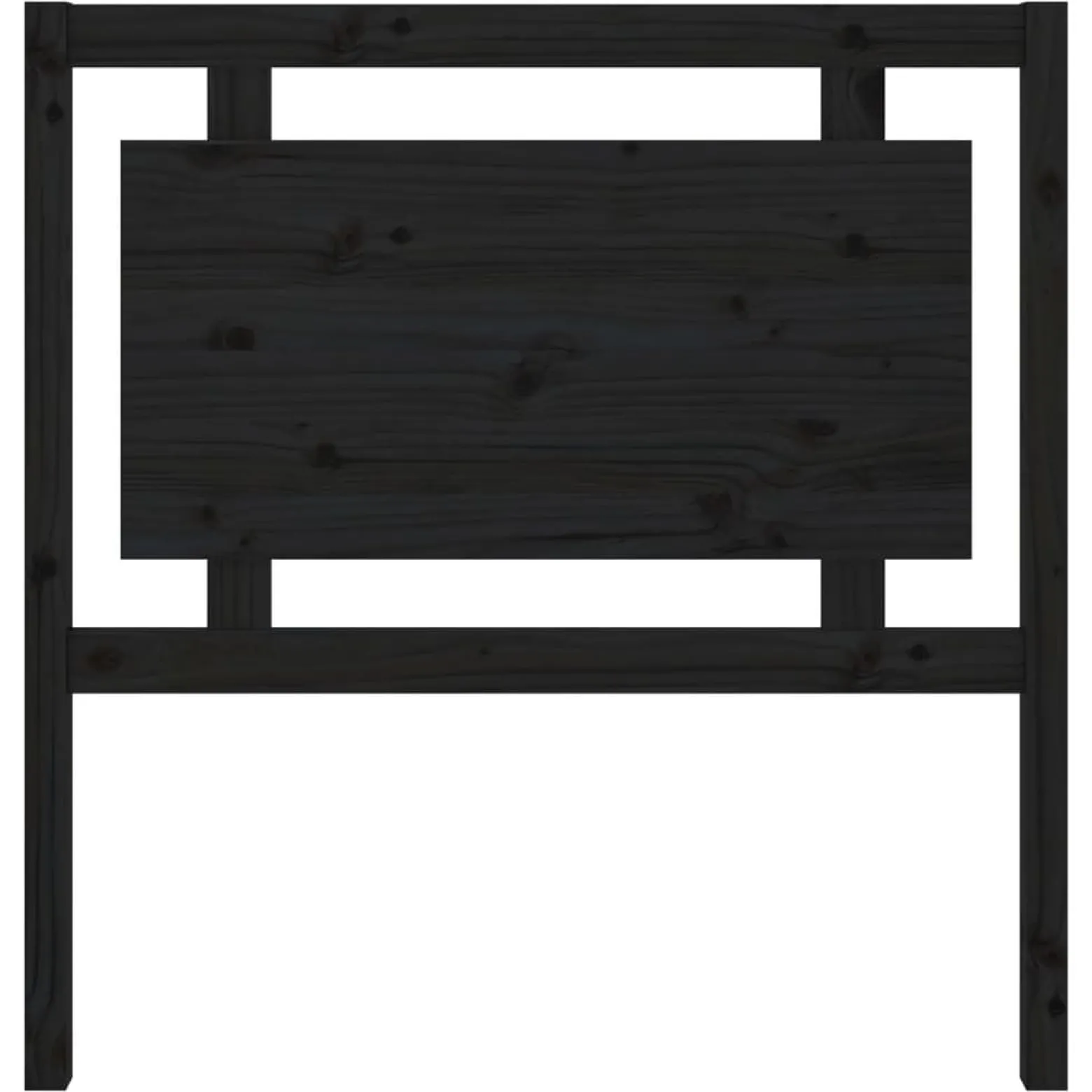 Wezgłowie łóżka Czarny 95.5 x 100 cm Drewno sosnowe vidaXL