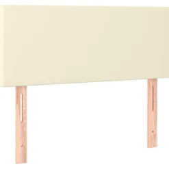 Wezgłowie Kremowy 100 cm Sztuczna skóra Low vidaXL
