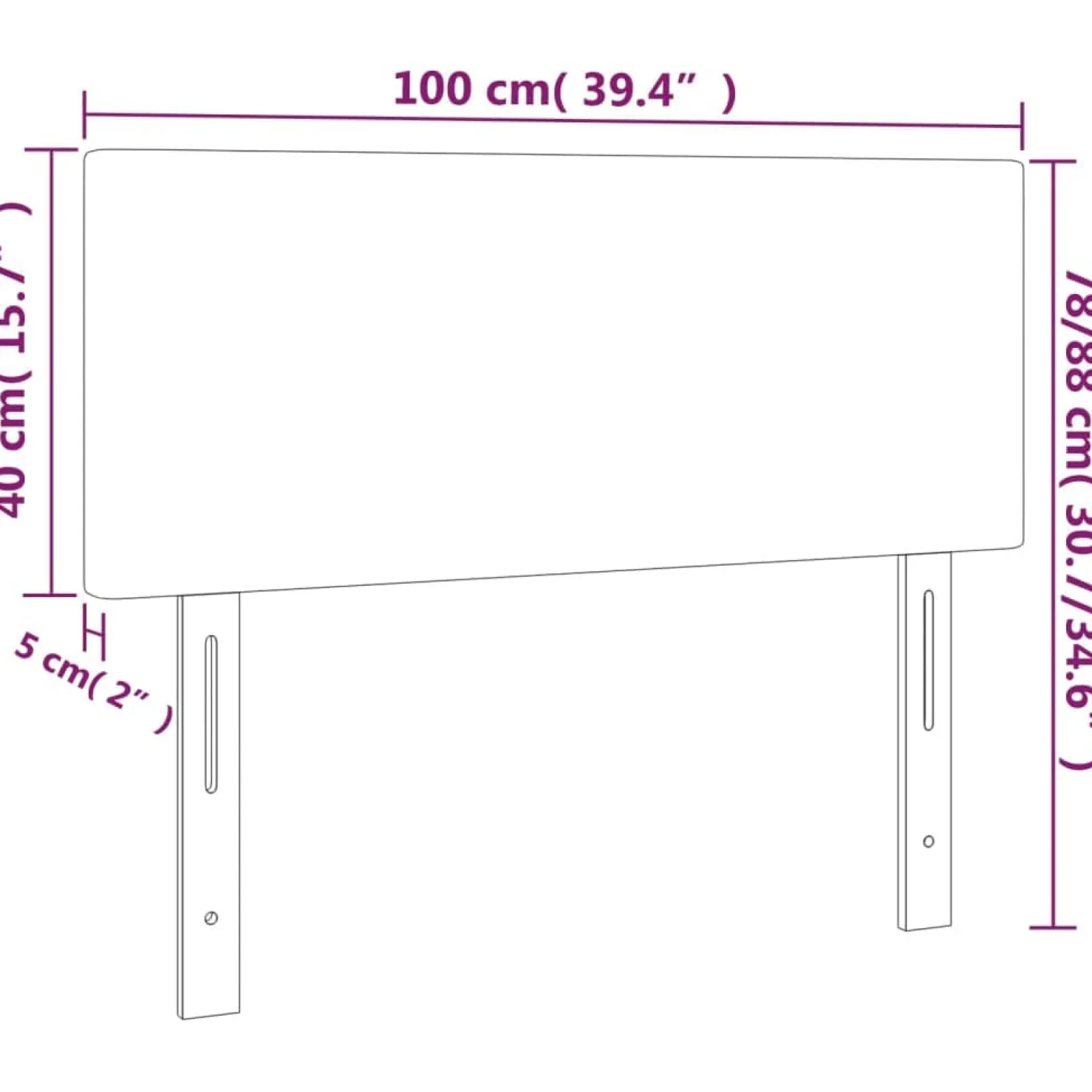 Wezgłowie Kremowy 100 cm Sztuczna skóra Low vidaXL
