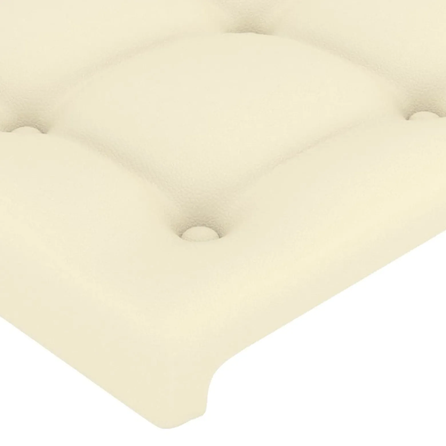Wezgłowie Kremowy 80 cm Sztuczna skóra Low vidaXL