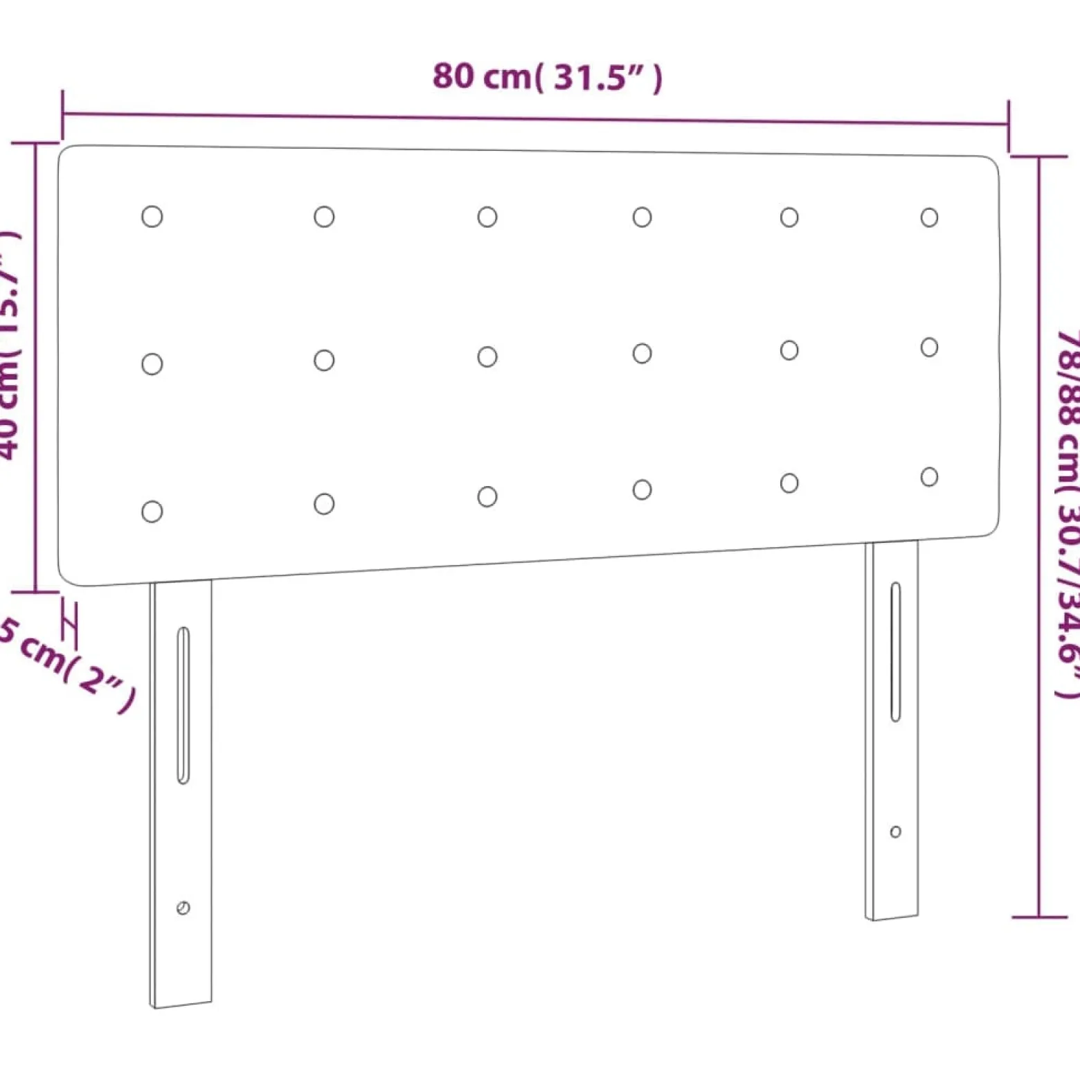 Wezgłowie Kremowy 80 cm Sztuczna skóra Low vidaXL