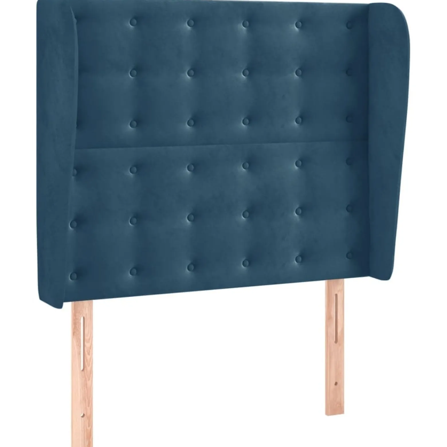 Wezgłowie Niebieski 93 x 23 x 118/128 cm Aksamit vidaXL