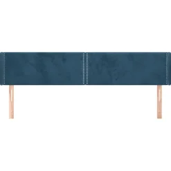 Wezgłowie Niebieski 183 x 23 x 78/88 cm Aksamit vidaXL