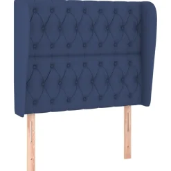 Wezgłowie Niebieski 93 x 23 x 118/128 cm Tkanina vidaXL