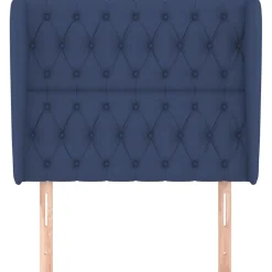 Wezgłowie Niebieski 93 x 23 x 118/128 cm Tkanina vidaXL