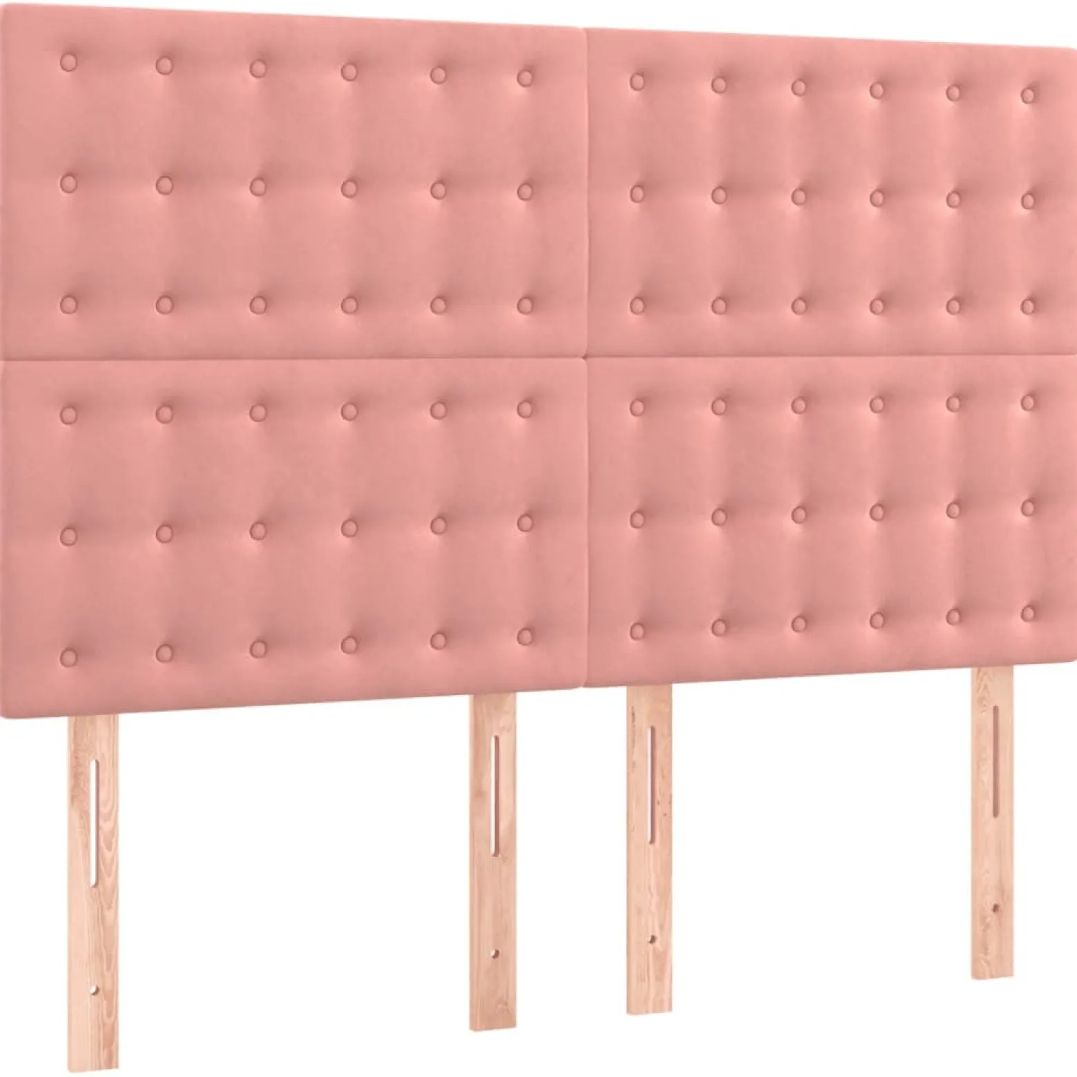 Wezgłowie Różowe 144 cm Aksamit Wysoki vidaXL