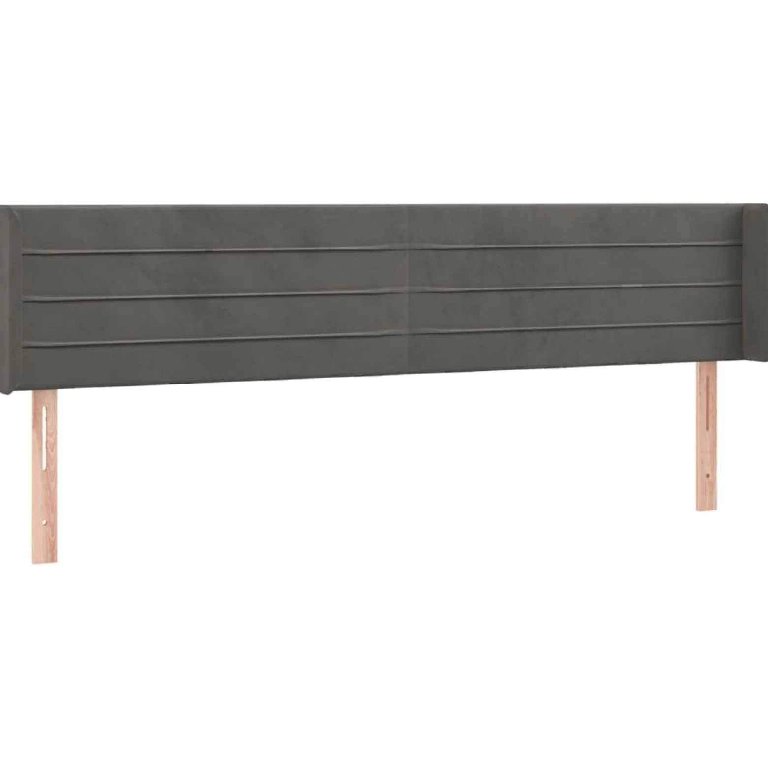 Wezgłowie Szary 163 x 16 x 78/88 cm Aksamit vidaXL