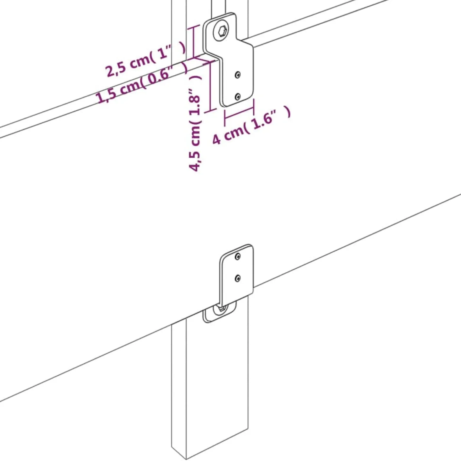 Wezgłowie Szary 103 x 16 x 78/88 cm Aksamit vidaXL