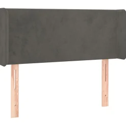 Wezgłowie Szary 93 x 16 x 78/88 cm Aksamit vidaXL