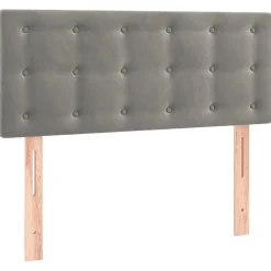 Wezgłowie Szary 100 x 5 x 78/88 cm Aksamit vidaXL