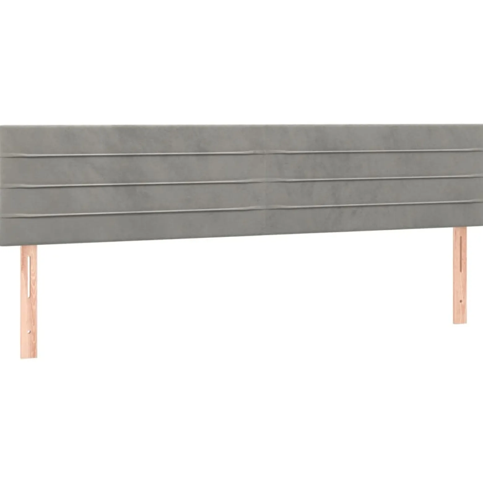 Wezgłowie Szary 200 x 5 x 78/88 cm Aksamit vidaXL