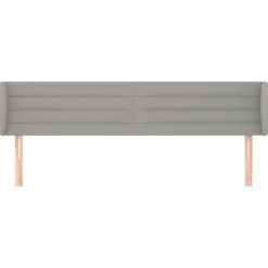 Wezgłowie Szary 163 x 23 x 78/88 cm Tkanina vidaXL