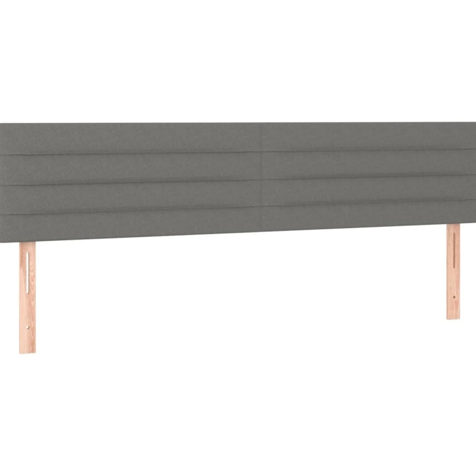 Wezgłowie Szary 200 x 5 x 78/88 cm Tkanina vidaXL