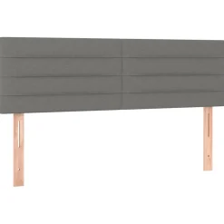 Wezgłowie Szary 144 x 5 x 78/88 cm Tkanina vidaXL