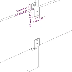 Wezgłowie Taupe 160 cm Tkanina Low vidaXL