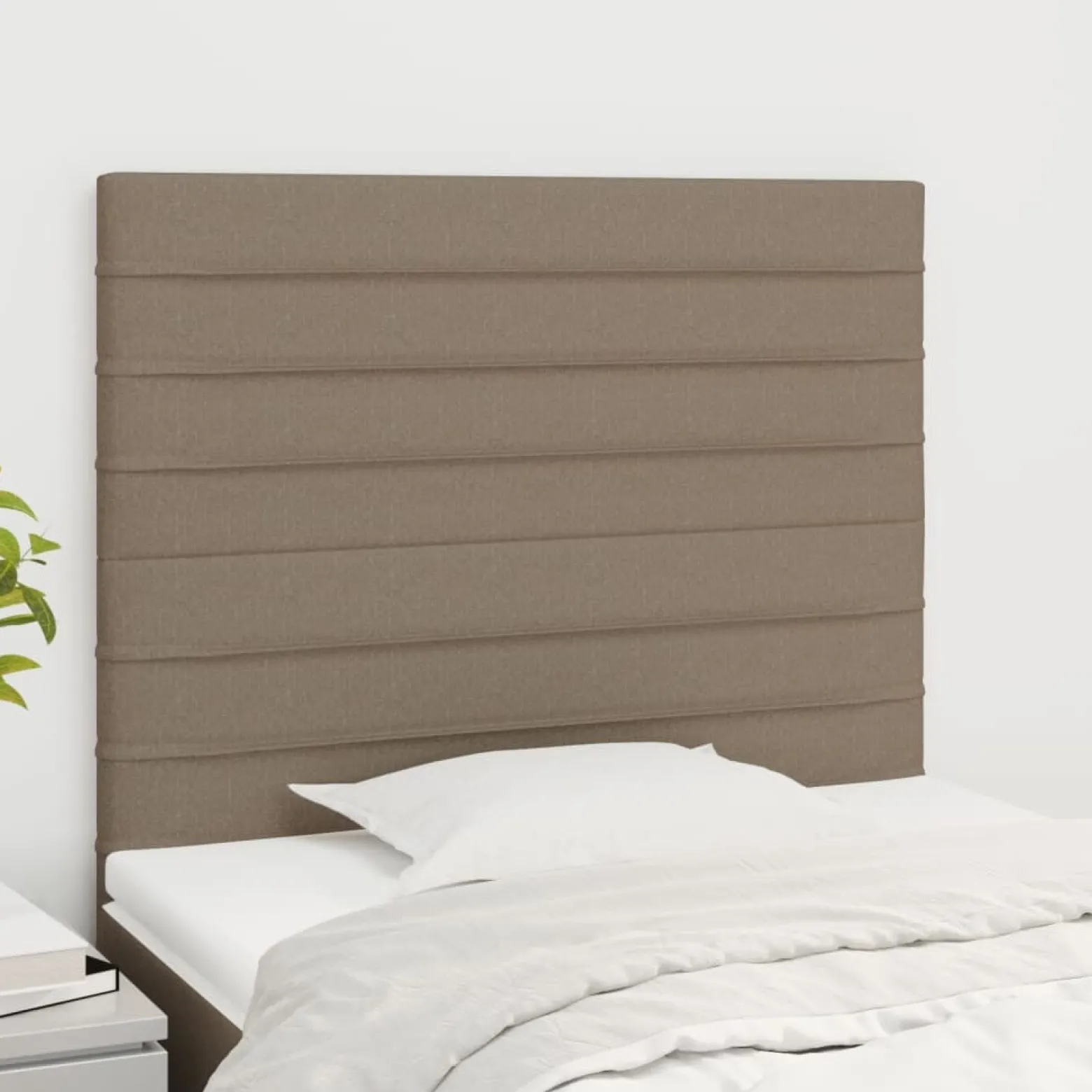 Wezgłowie Taupe 80 cm Tkanina Wysoki vidaXL