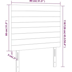 Wezgłowie Taupe 80 cm Tkanina Wysoki vidaXL