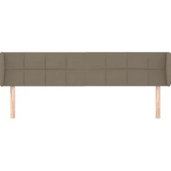 Wezgłowie Taupe 183 x 23 x 78/88 cm Tkanina vidaXL