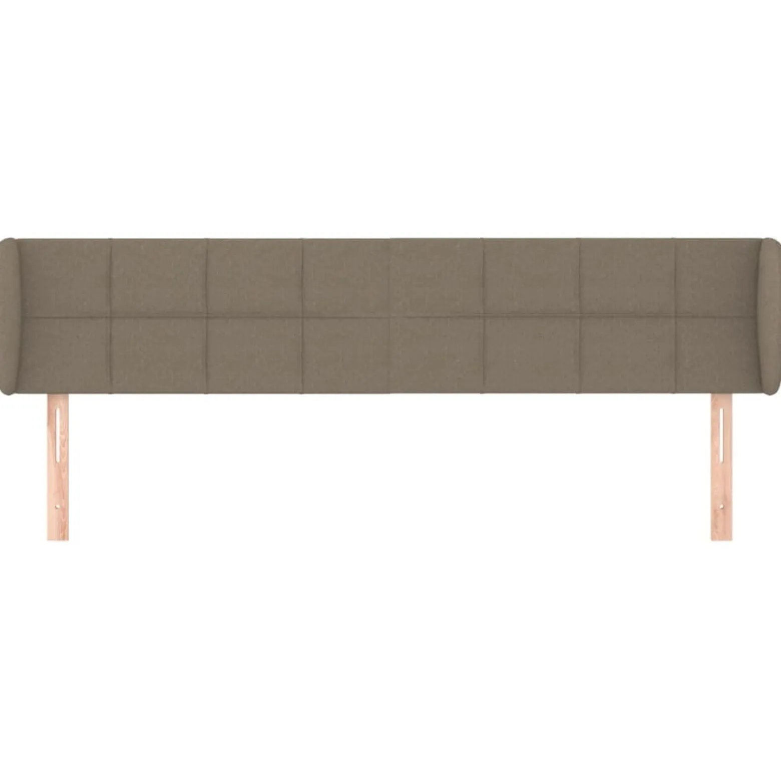Wezgłowie Taupe 183 x 23 x 78/88 cm Tkanina vidaXL