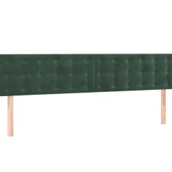 Wezgłowie Zielony 200 cm Aksamit Low vidaXL