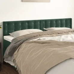 Wezgłowie Zielony 200 cm Aksamit Low vidaXL