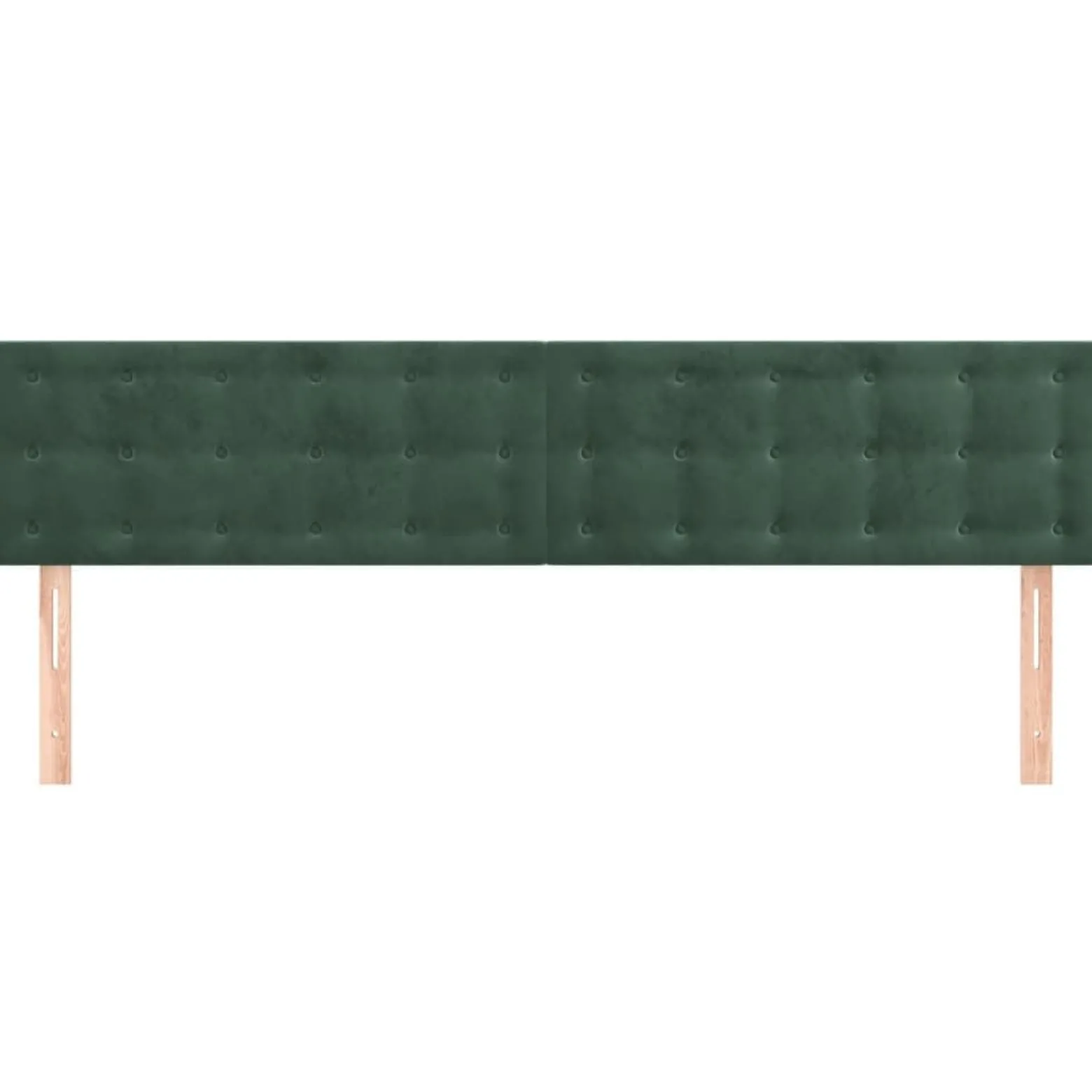 Wezgłowie Zielony 200 cm Aksamit Low vidaXL