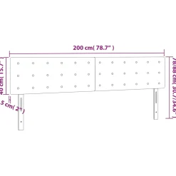Wezgłowie Zielony 200 cm Aksamit Low vidaXL