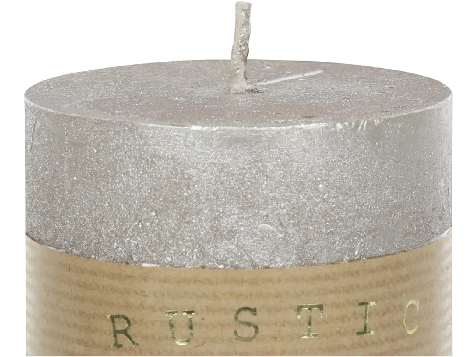 Świeca Rustic Metallic 9 cm złota