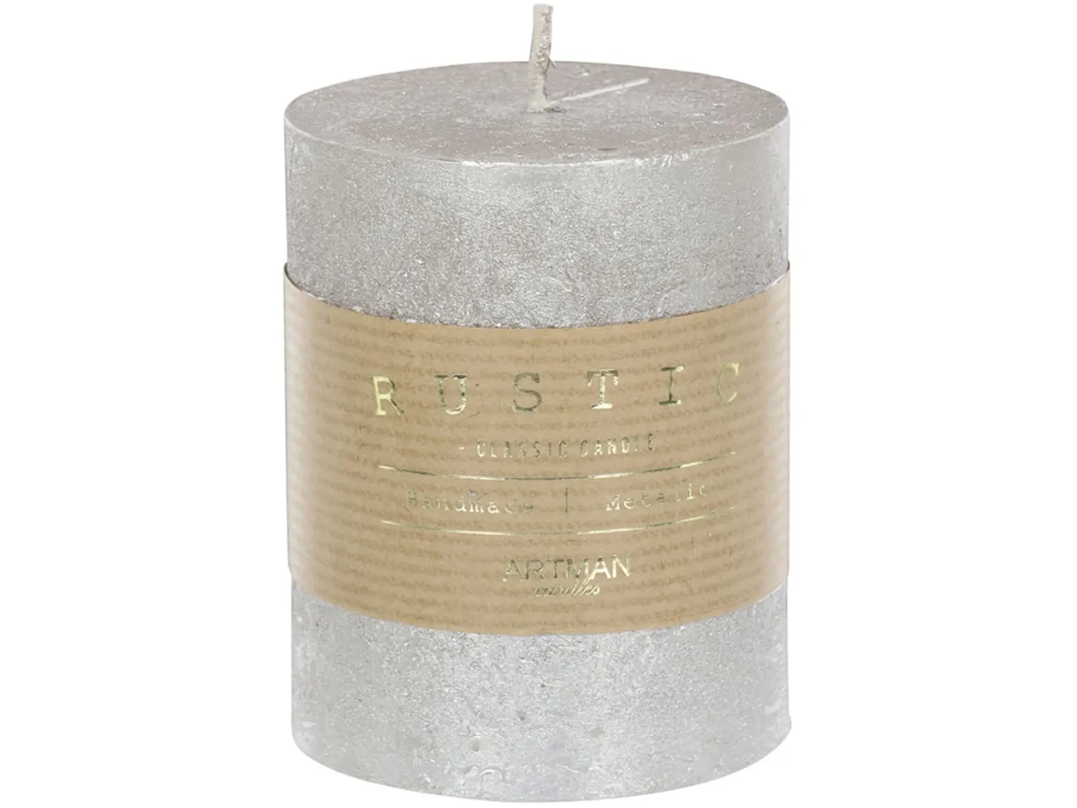 Świeca Rustic Metallic 9 cm złota