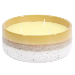 ŚWIECA W CERAMICE 16,5 x 6,5 cm O ZAPACHU TRAWY CYTRYNOWEJ