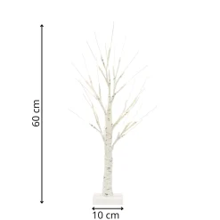 Świecące drzewko 60 cm brzoza 25 Led drzewko świąteczne dekoracja