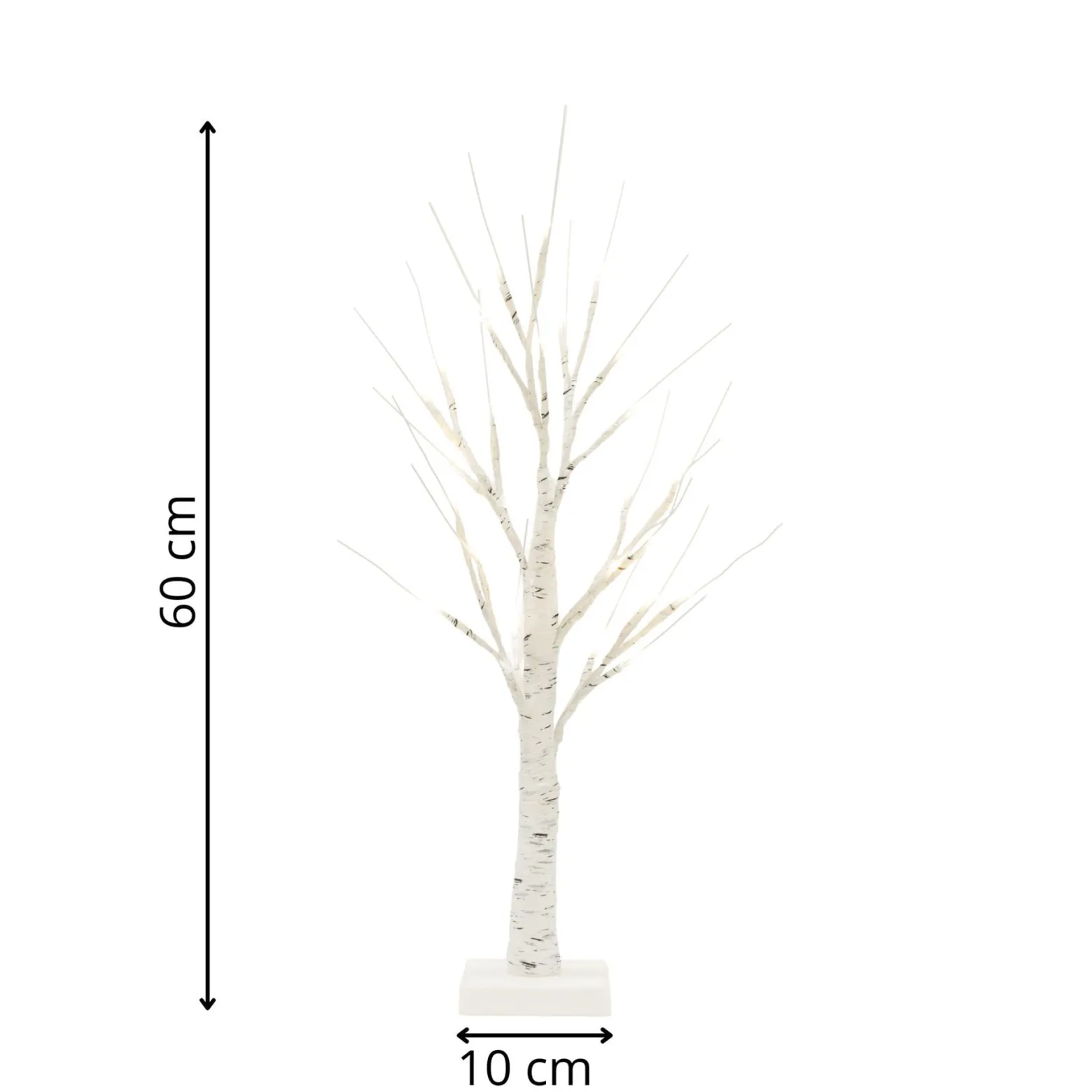Świecące drzewko 60 cm brzoza 25 Led drzewko świąteczne dekoracja