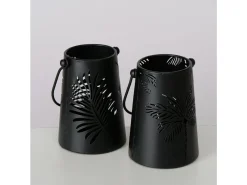 Świecznik metalowy Palmera 11,8 cm czarny mix wzorów