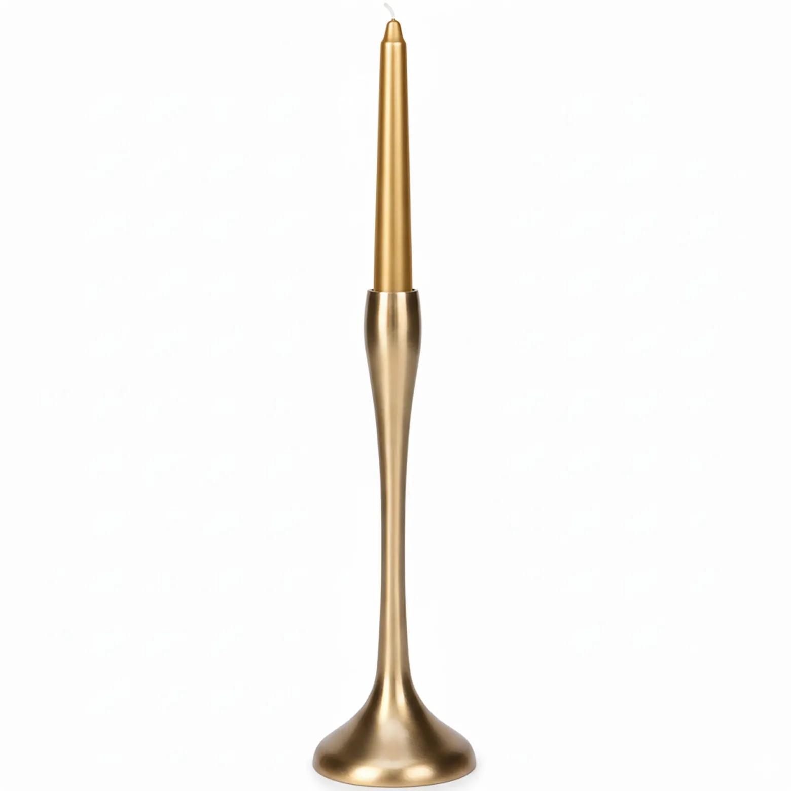 Świecznik Metalowy Pojedynczy Na Świecę Świeczki Świąteczny Glamour 25,5 Cm