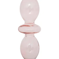 Świecznik na długą świecę, szklany, 25,7 cm