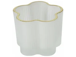 Świecznik na tealight Flower 6 cm mleczny
