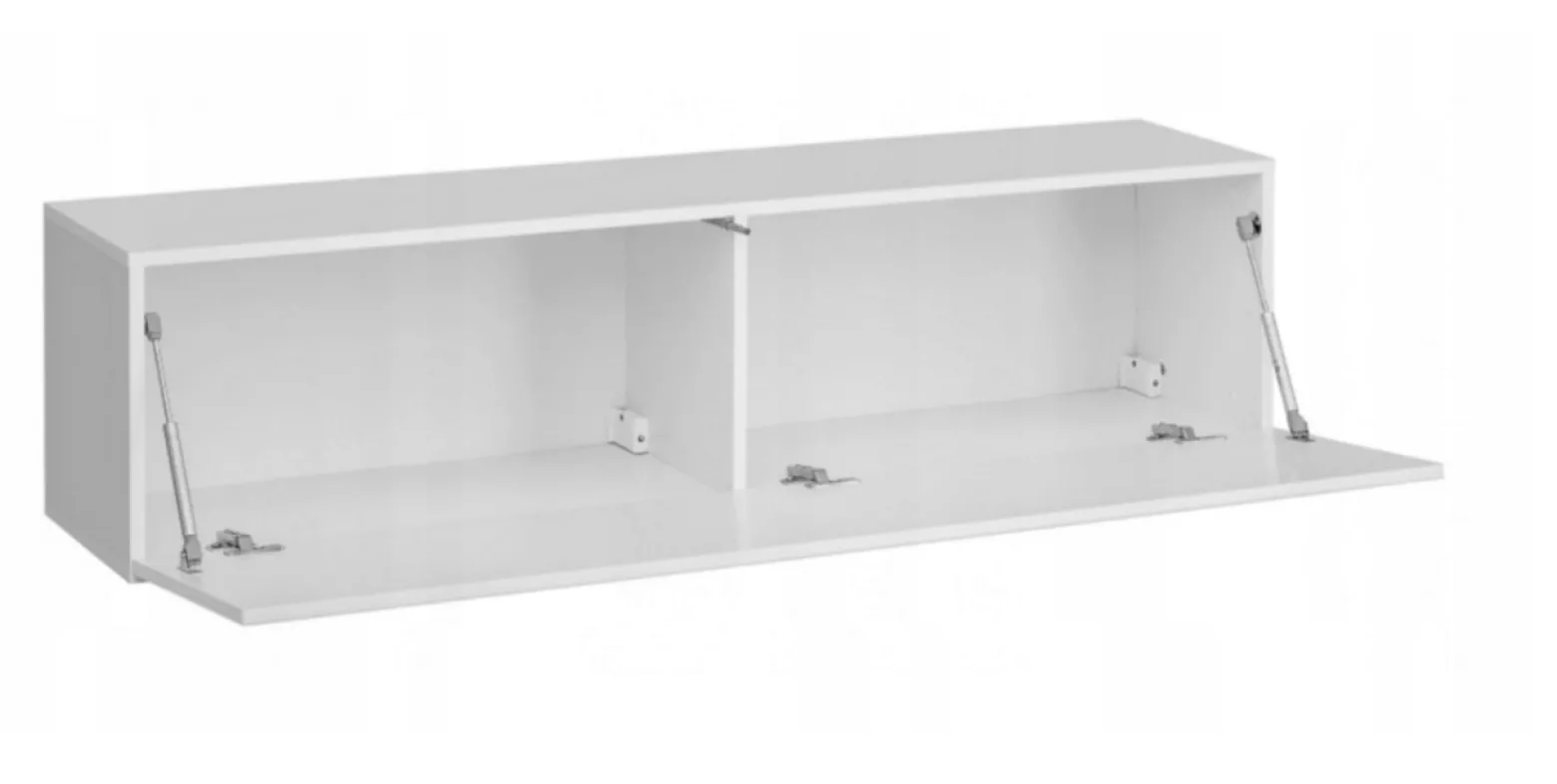 Wisząca Szafka RTV 120cm Biały połysk SIX w 24h