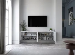 Wisząca Szafka RTV Glamour Komoda RTV Biały MAT 300cm