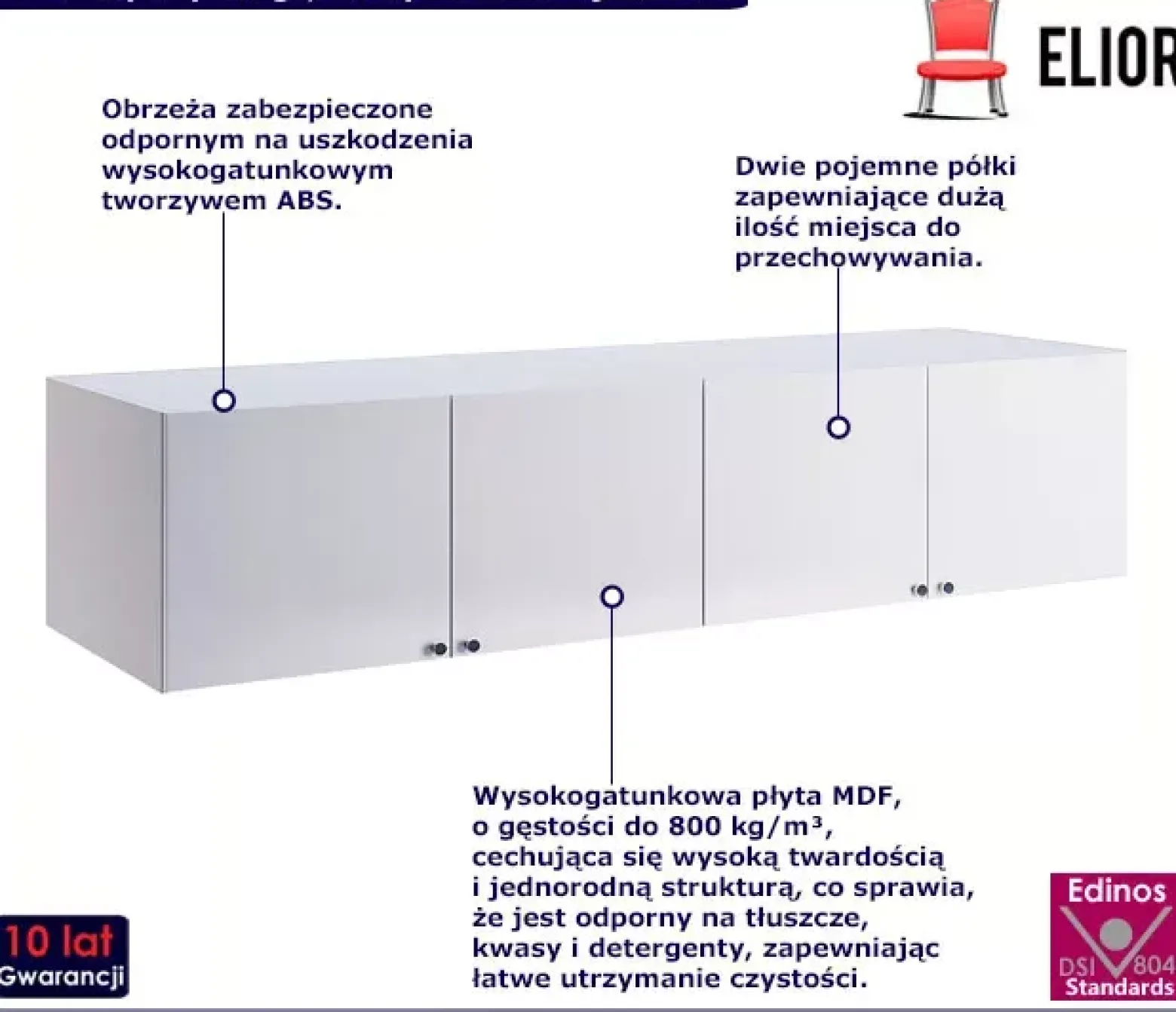 Wisząca zamykana szafka ścienna - Zyvian